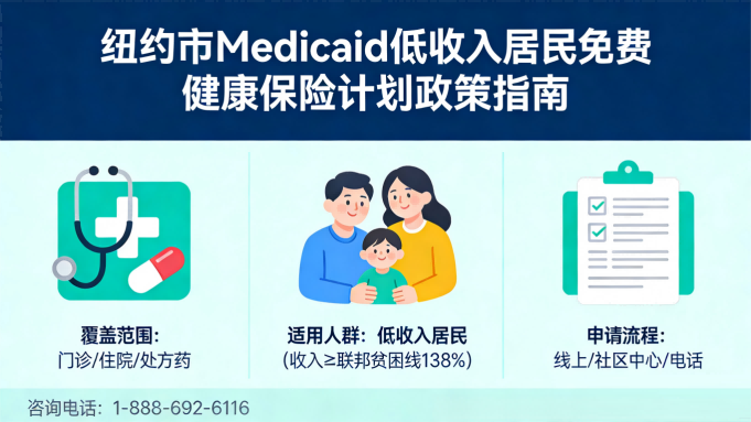NYC政策10>Medicaid低收入居民免费健康保险计划